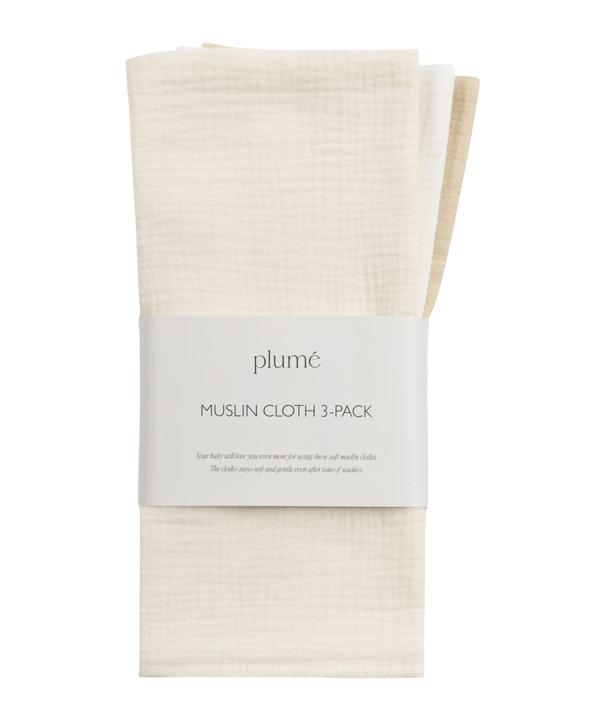 3-pack set of muslin cloths 65x65 Milkshake