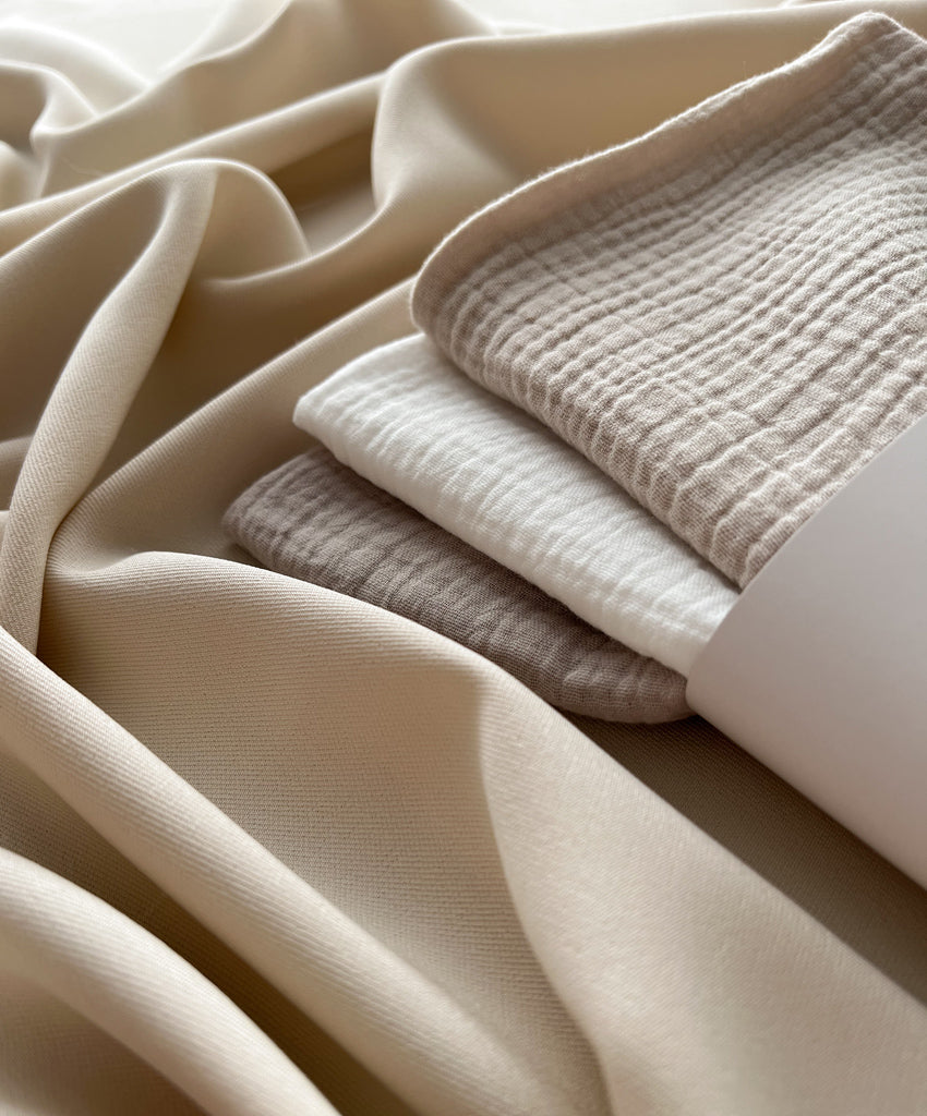 3-pack set of muslin cloths 65x65 Moonbeam