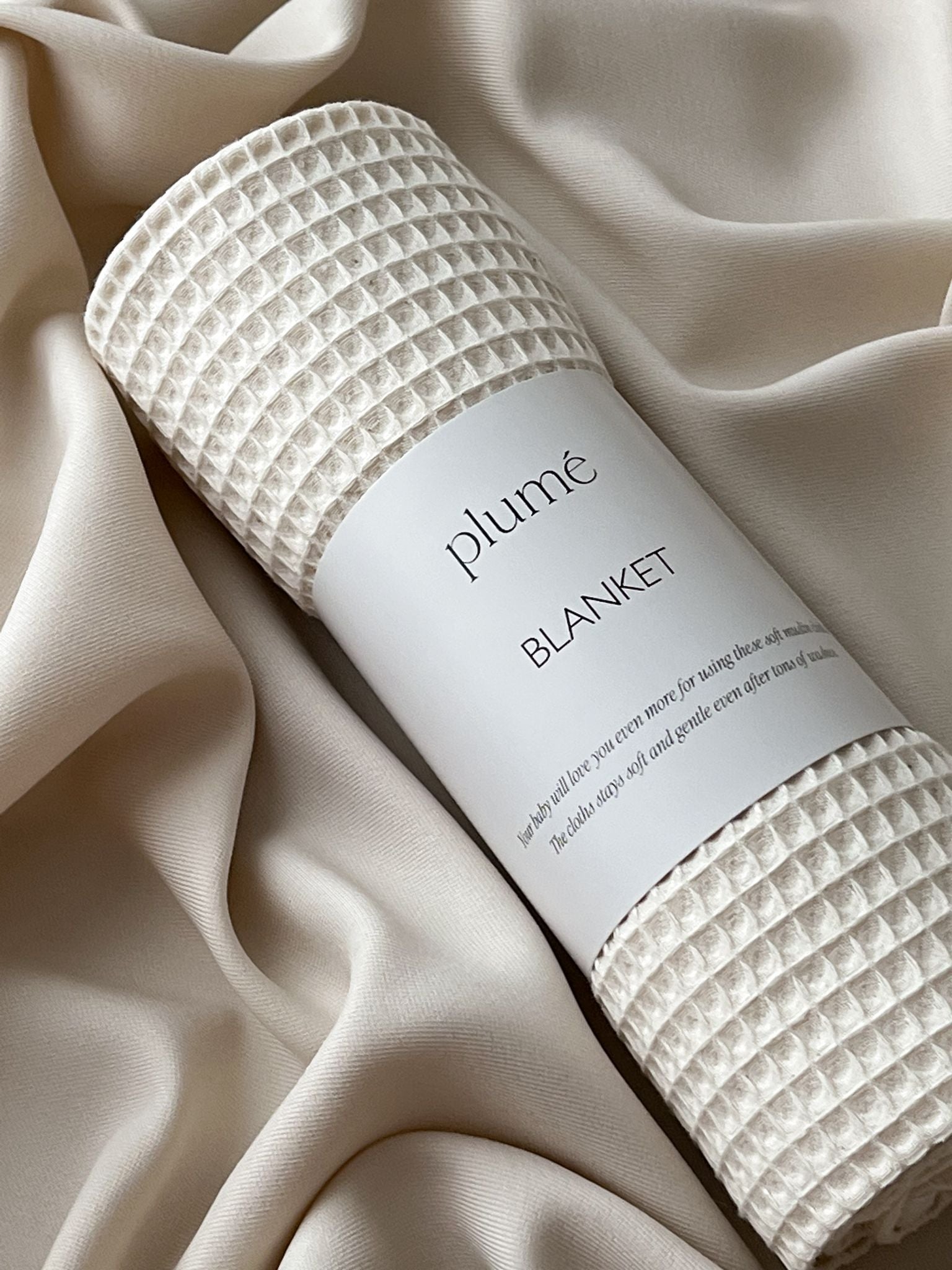Waffle blanket 75x100 cream