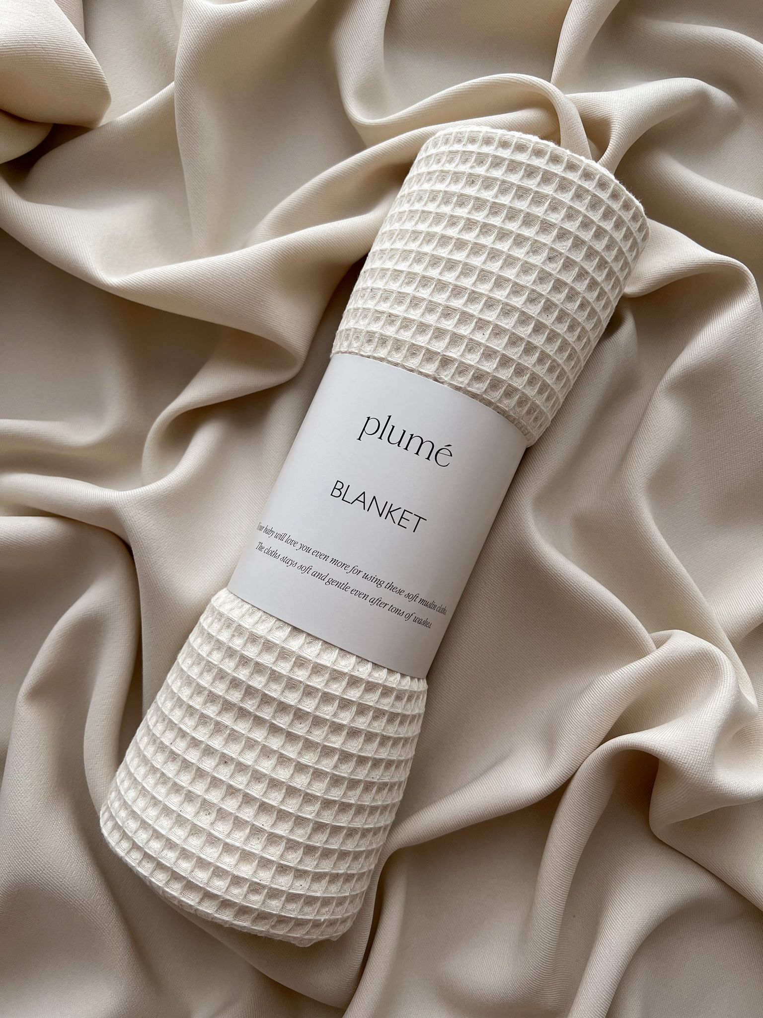 Waffle blanket 75x100 cream