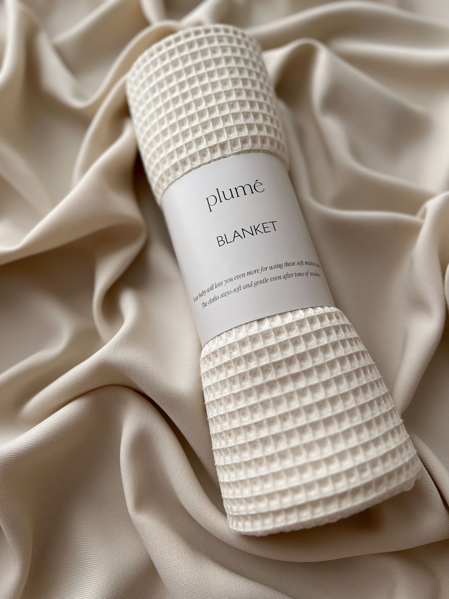 Waffle blanket 75x100 cream