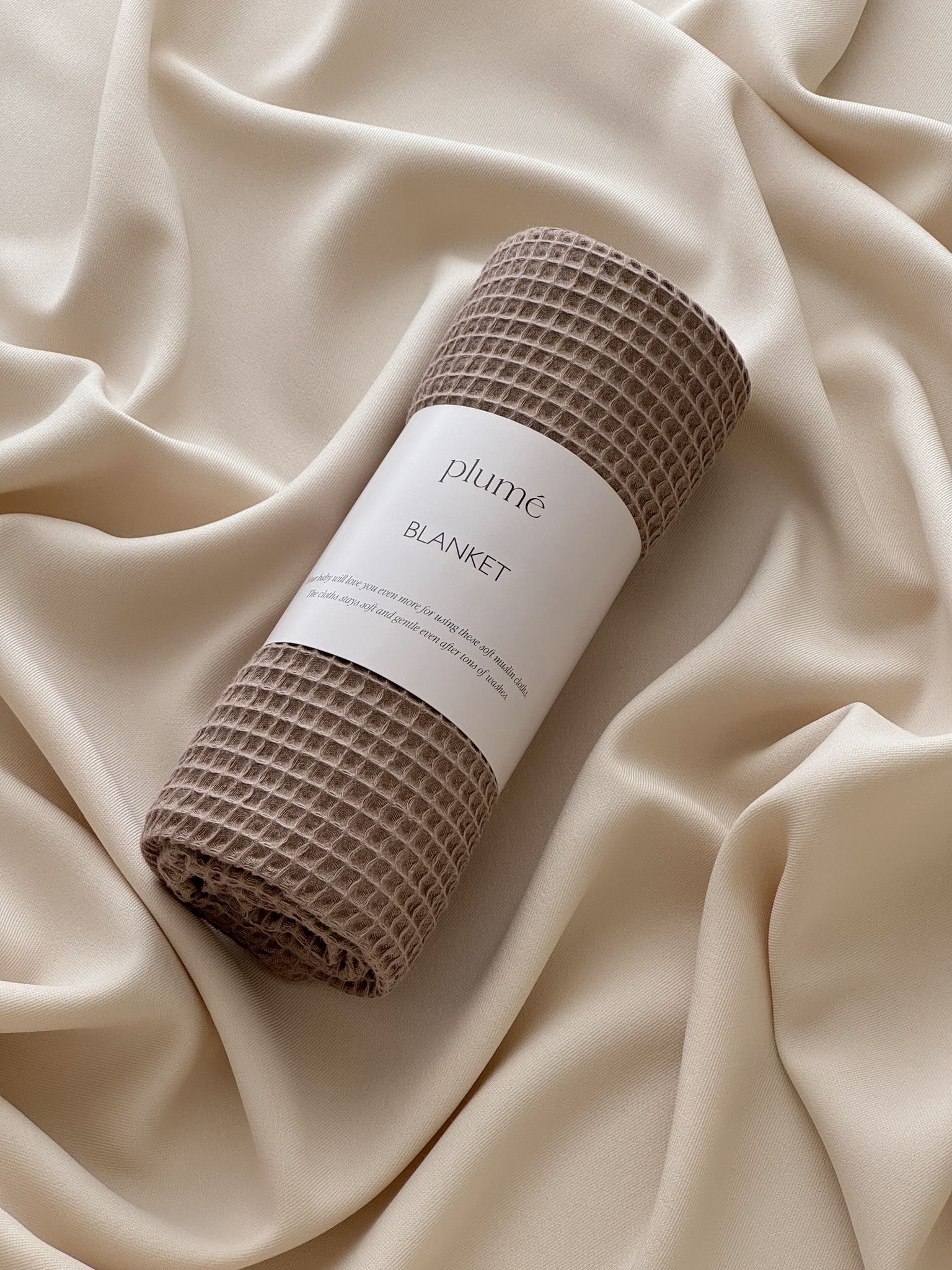 Waffle blanket 75x100 chocolate