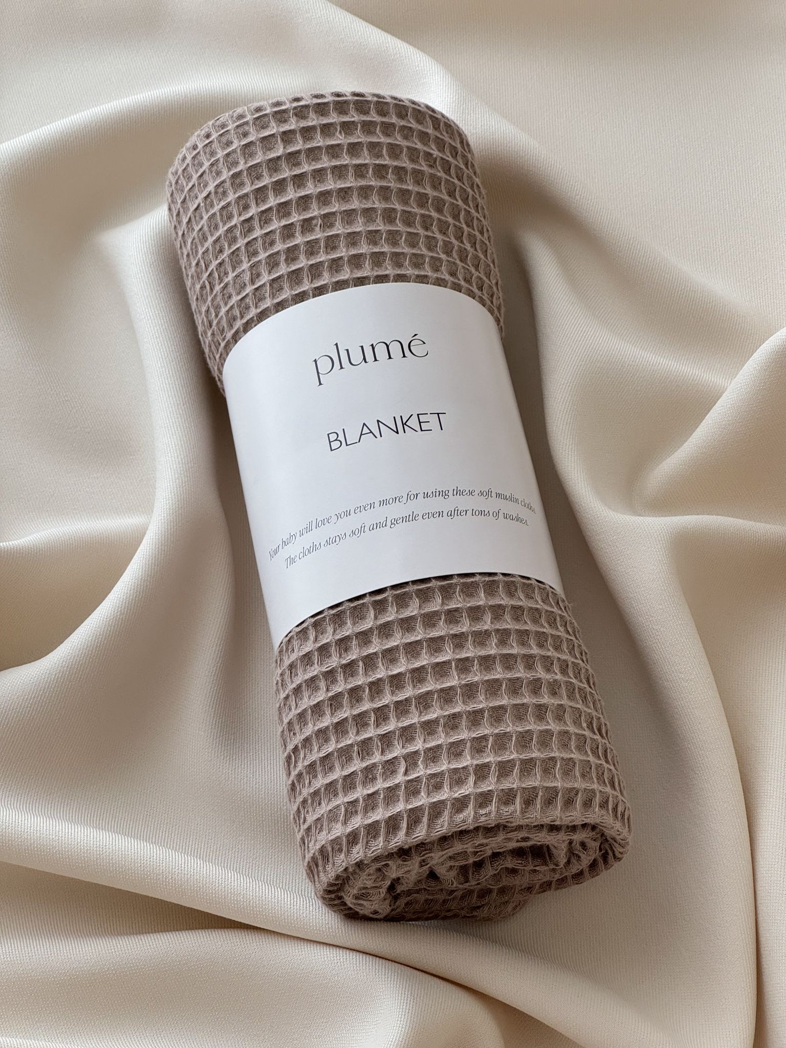 Waffle blanket 75x100 chocolate