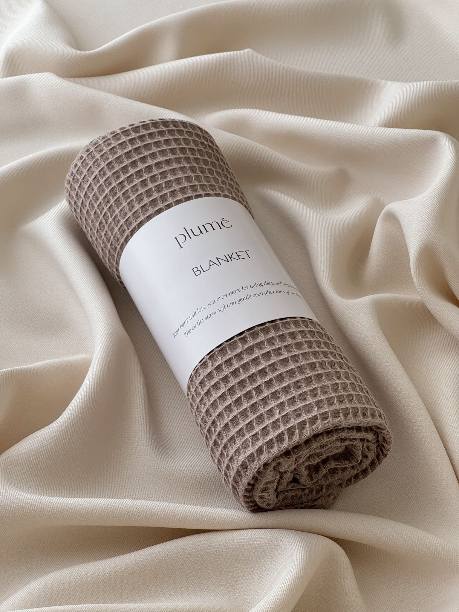 Waffle blanket 75x100 chocolate