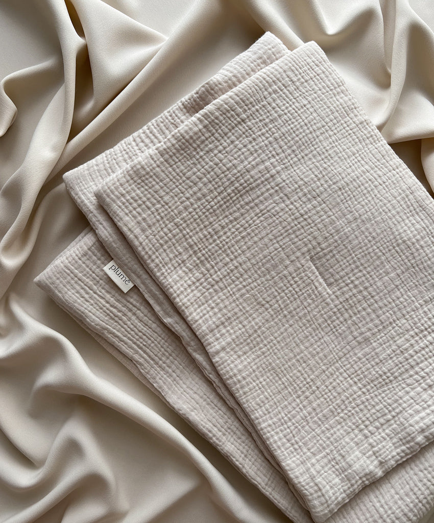 Muslin bedding set natural