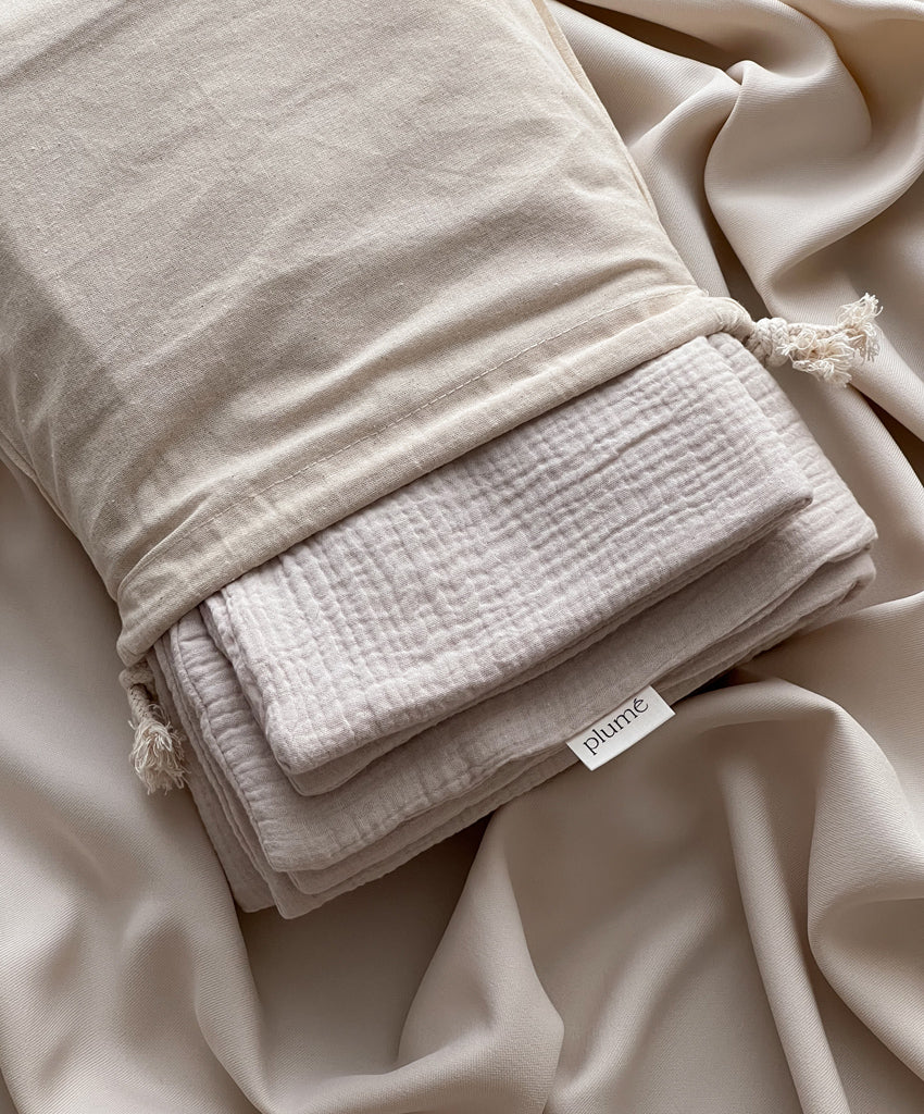 Muslin bedding set natural
