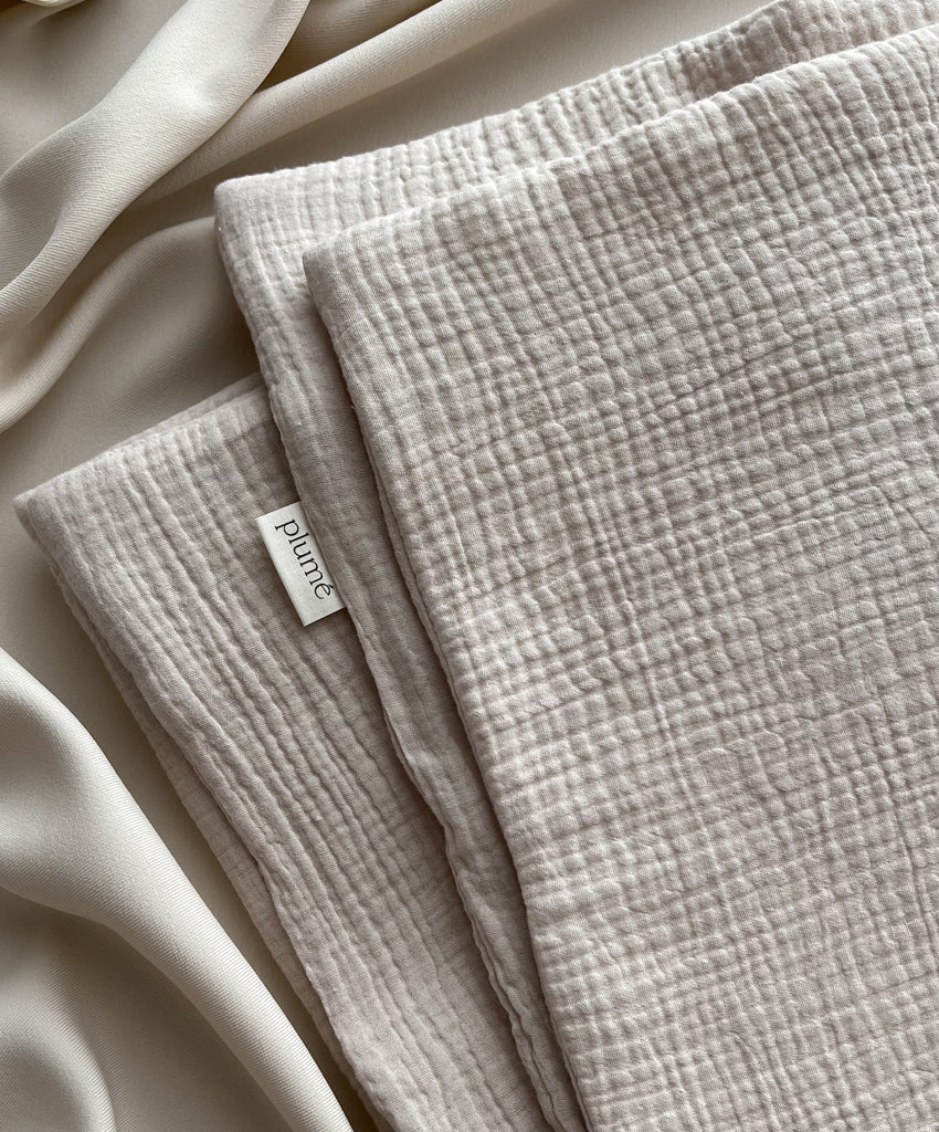 Muslin bedding set natural