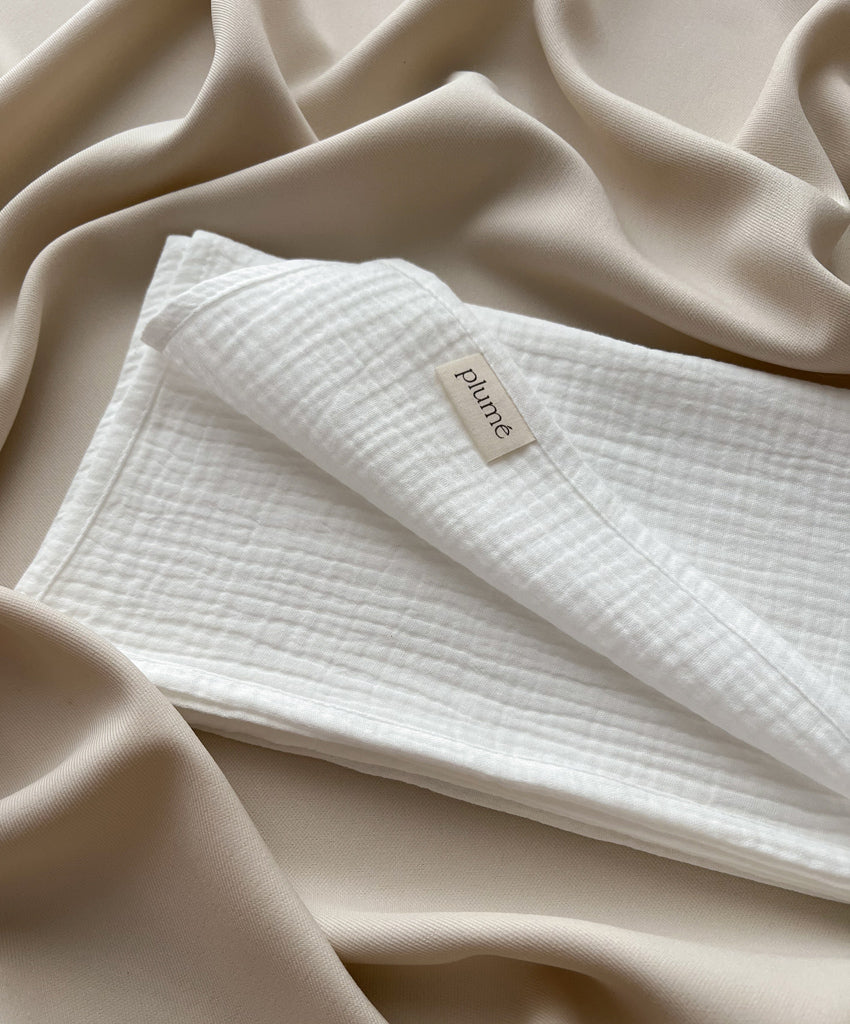 Muslin cloth 65x65 cream